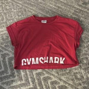 Size small pink gymshark cropped workout shirt. Super cute and comfy.